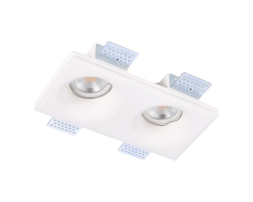 ST254.328.02 Св-к встр. из гипса Белый GU10 2*50W IP20 L200xW100xH45 180-240V Без ламп Встраиваемые светильники