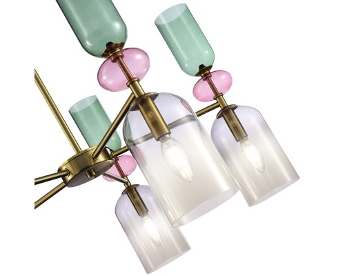 SL2000.202.05 Люстра потолочная ST-Luce Золотистый/Дымчатый E14 5*40W GEA