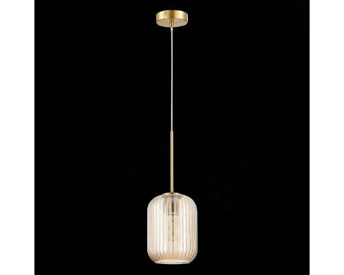 SL1154.333.01 Светильник подвесной ST-Luce Латунь/Коньячный E27 1*60W GRAN