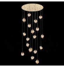 SL1175.303.18 Светильник подвесной ST-Luce Латунь/Янтарный E14 18*40W PORTICI