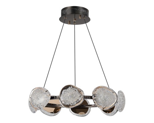 SL6018.203.64 Светильник подвесной ST-Luce черный/ золотистый / прозрачный LED 1*64W 4000K ENIGMA