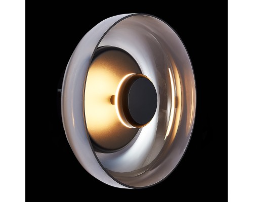 SL6002.401.01 Светильник настенный ST-Luce Черный/Дымчатый LED 1*7W 4000K LAZIO