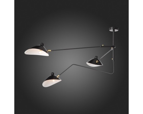 SL305.402.03 Люстра потолочная ST-Luce Черный/Черный, Белый E27 3*60W SPRUZZO