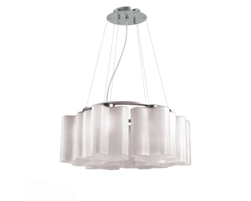 SL117.503.06 Люстра подвесная ST-Luce Серебристый/Белый с полосками E27 6*60W ONDE