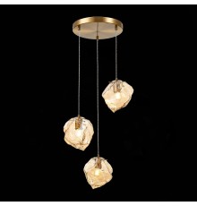 SL1175.303.03 Светильник подвесной ST-Luce Латунь/Янтарный E14 3*40W PORTICI