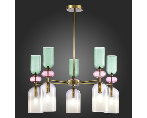 SL2000.202.05 Люстра потолочная ST-Luce Золотистый/Дымчатый E14 5*40W GEA