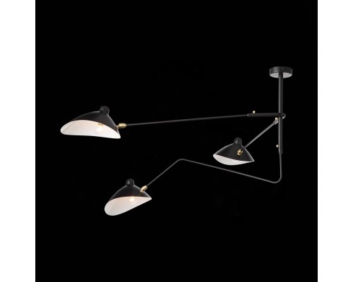 SL305.402.03 Люстра потолочная ST-Luce Черный/Черный, Белый E27 3*60W SPRUZZO