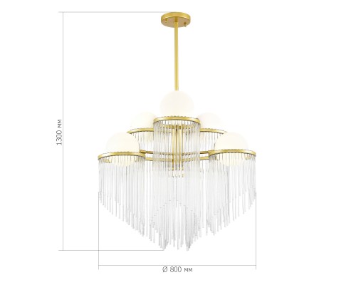 SL1511.203.06 Люстра подвесная ST-Luce Золотистый/Белый E27 6*60W ALLEGRO