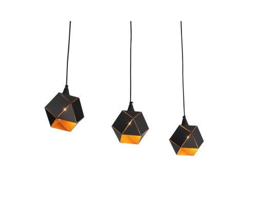 SL258.403.03 Люстра подвесная ST-Luce Черный/Черный, Золото E14 3*40W ENIGMA