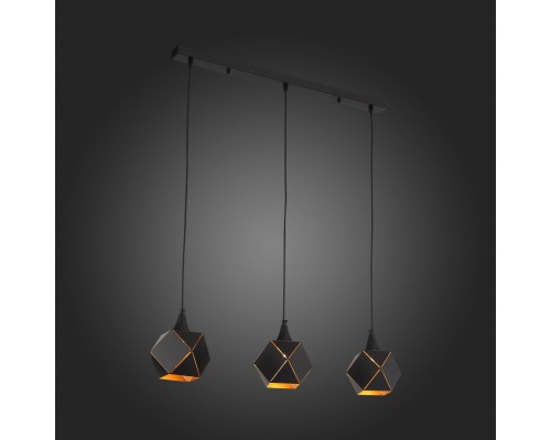 SL258.403.03 Люстра подвесная ST-Luce Черный/Черный, Золото E14 3*40W ENIGMA