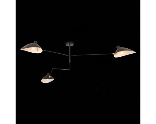 SL305.402.03 Люстра потолочная ST-Luce Черный/Черный, Белый E27 3*60W SPRUZZO