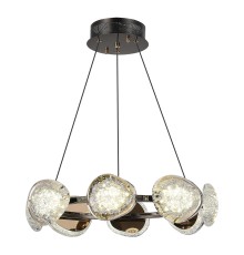 SL6018.203.64 Светильник подвесной ST-Luce черный/ золотистый / прозрачный LED 1*64W 4000K ENIGMA