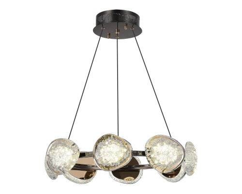 SL6018.203.64 Светильник подвесной ST-Luce черный/ золотистый / прозрачный LED 1*64W 4000K ENIGMA