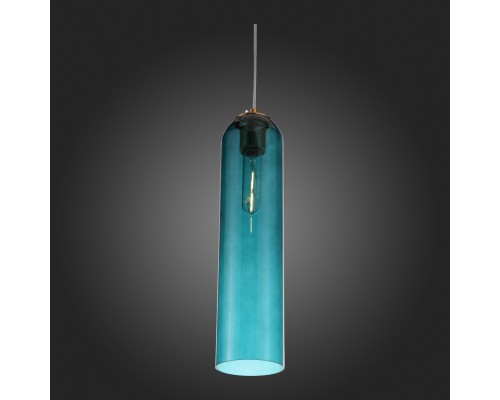 SL1145.383.01 Светильник подвесной ST-Luce Латунь/Голубой E27 1*60W CALLANA