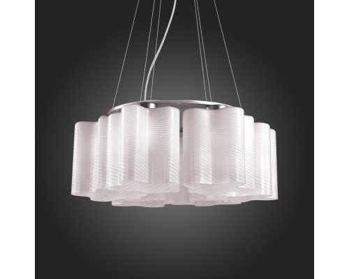 SL117.503.06 Люстра подвесная ST-Luce Серебристый/Белый с полосками E27 6*60W ONDE