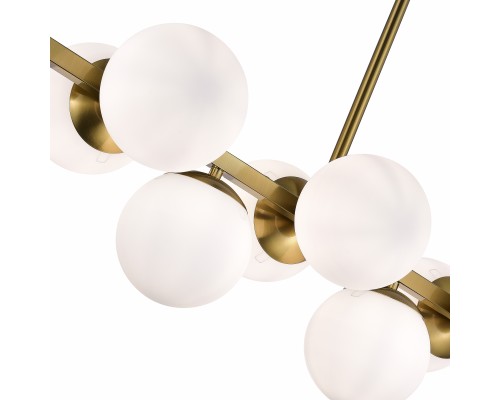 SLE1191-202-10 Светильник потолочный Золотистый/Белый E27 10*60W FRATTA