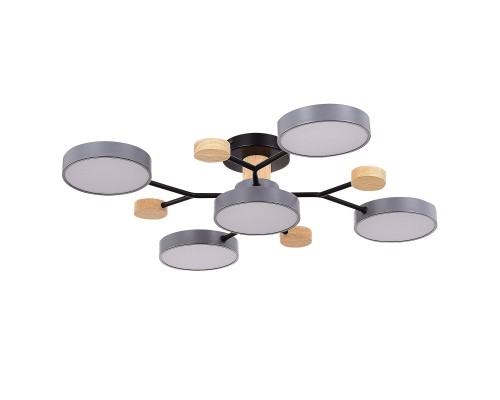 SLE6006-702-05 Светильник потолочный Серый/Серый LED 5*12W 3000K/4500K/6000K FAEMA