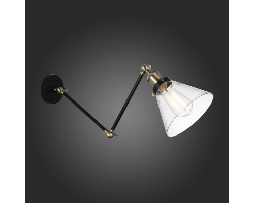 SL237.401.01 Бра ST-Luce Черный, Бронза/Прозрачный E27 1*40W EVOLUTO