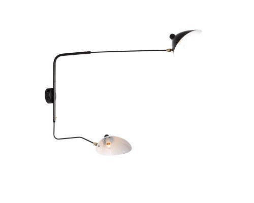 SL305.401.02 Светильник настенный ST-Luce Черный/Черный, Белый E27 2*60W SPRUZZO