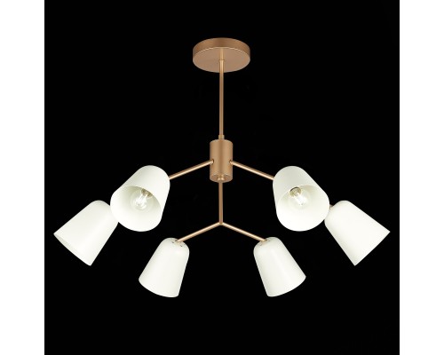 SLE155902-06 Светильник потолочный Золотистый/Белый E14 6*40W MARIO