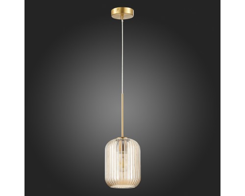 SL1154.333.01 Светильник подвесной ST-Luce Латунь/Коньячный E27 1*60W GRAN