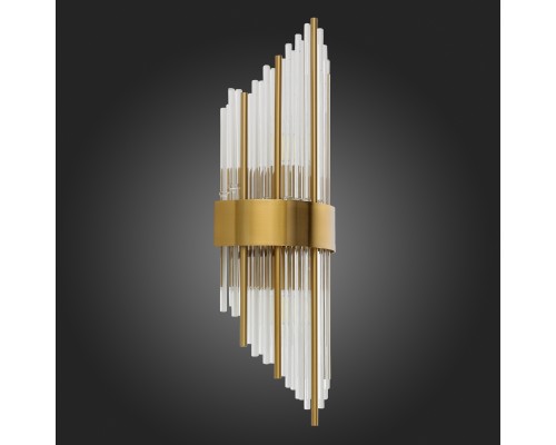 SL1158.301.02 Светильник настенный ST-Luce Латунь/Латунь, Прозрачный E14 2*60W NITIDO