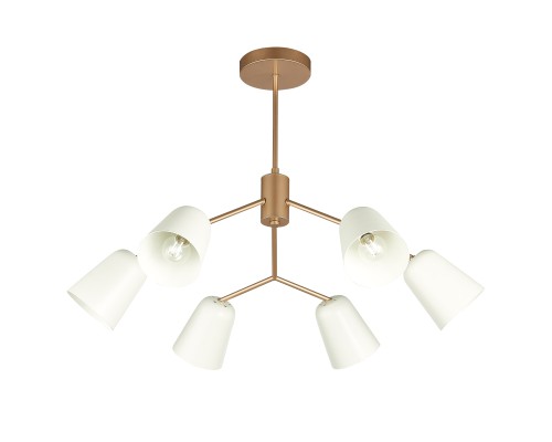 SLE155902-06 Светильник потолочный Золотистый/Белый E14 6*40W MARIO