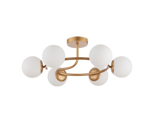 SLE220602-06 Светильник потолочный Золотистый/Белый E14 6*40W CALABRIA