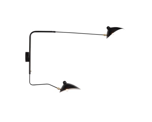 SL305.401.02 Светильник настенный ST-Luce Черный/Черный, Белый E27 2*60W SPRUZZO