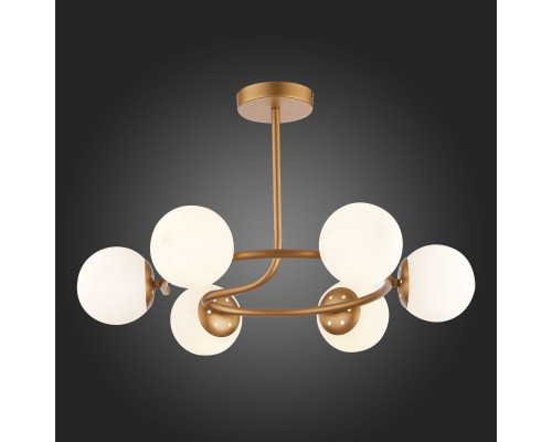 SLE220602-06 Светильник потолочный Золотистый/Белый E14 6*40W CALABRIA