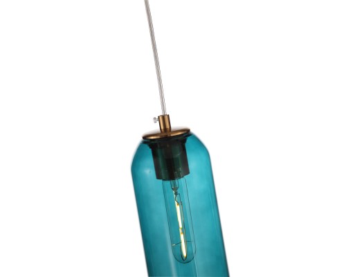 SL1145.383.01 Светильник подвесной ST-Luce Латунь/Голубой E27 1*60W CALLANA