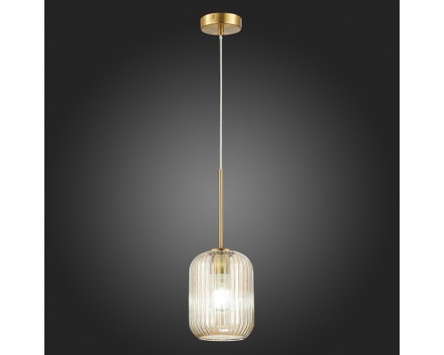 SL1154.333.01 Светильник подвесной ST-Luce Латунь/Коньячный E27 1*60W GRAN