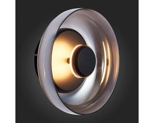 SL6002.401.01 Светильник настенный ST-Luce Черный/Дымчатый LED 1*7W 4000K LAZIO