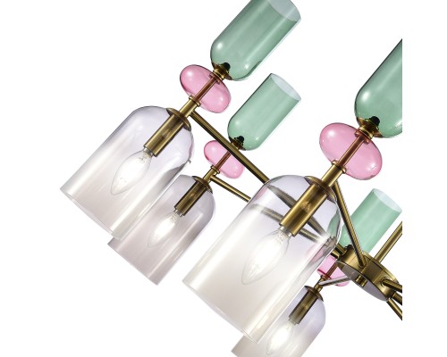 SL2000.202.07 Люстра потолочная ST-Luce Золотистый/Дымчатый E14 7*40W GEA