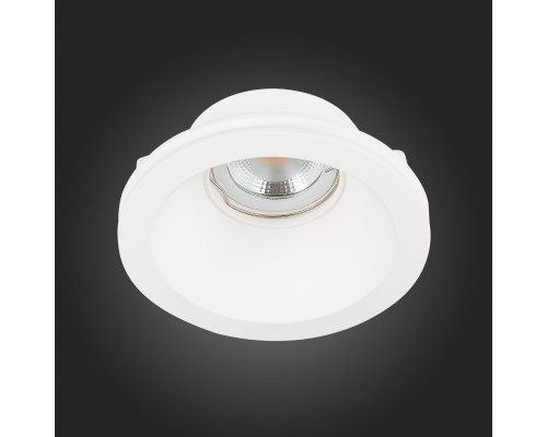 ST254.308.01 Св-к встр. из гипса Белый GU10 1*50W  IP20 D120xH50 180-240V Без ламп Встраиваемые светильники