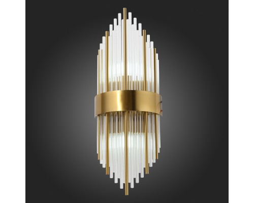 SL1158.301.02 Светильник настенный ST-Luce Латунь/Латунь, Прозрачный E14 2*60W NITIDO