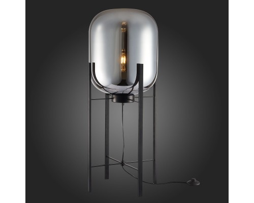 SL1050.715.01 Торшер ST-Luce Черный/Дымчатый E27 1*40W BURASCA