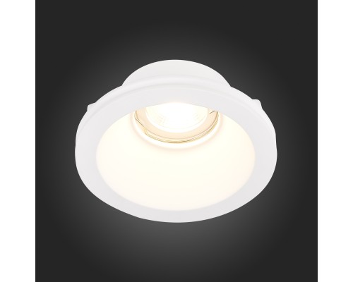 ST254.308.01 Св-к встр. из гипса Белый GU10 1*50W  IP20 D120xH50 180-240V Без ламп Встраиваемые светильники