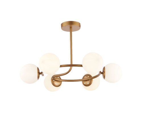 SLE220602-06 Светильник потолочный Золотистый/Белый E14 6*40W CALABRIA