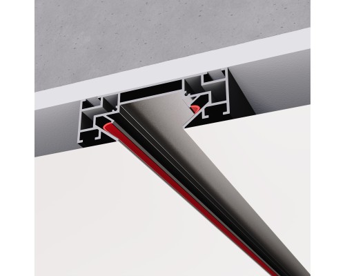 ST045.429.02 Профиль для монтажа однофазного шинопровода в натяжной потолок ST-Luce Черный L2000мм Однофазная трековая система