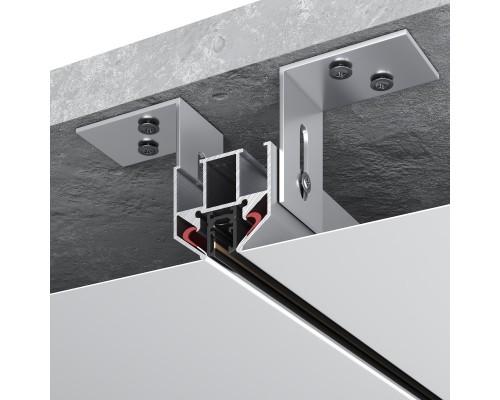 ST066.129.00 Профиль для шинопровода SUPER5 под натяжной потолок ST-Luce Алюминий Длина 2 000мм SUPER5