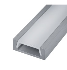 ST017.129.01.1 Накладной профиль с рассеивателем (Комплект: Рассеиватель 2м; Заглушки 2шт; Монтажная Светодиодные ленты