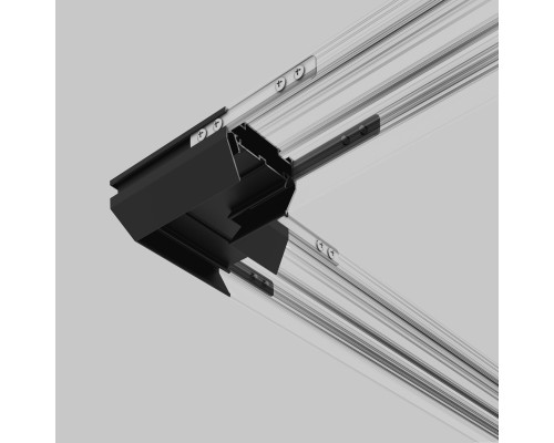Basic System Коннектор угловой для монтажа в натяжной потолок однофазного шинопровода черный 85235/00