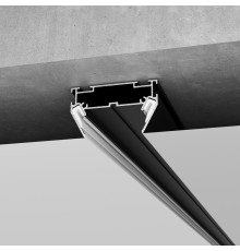 Basic System Алюминиевый профиль для монтажа в натяжной потолок однофазного шинопровода черный 2м 85234/00