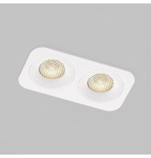 Светильник встраиваемый светодиодный с антибликовой решеткой Tetro 20W 3000K белый IP44 15277/LED