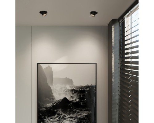 Потолочный светодиодный светильник поворотный Conner 8W 4000K чёрный 25086/LED