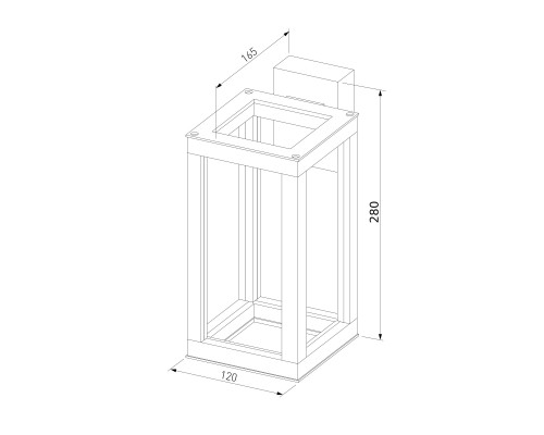 Уличный настенный светодиодный светильник Frame 3000K чёрный 1527 TECHNO LED черный