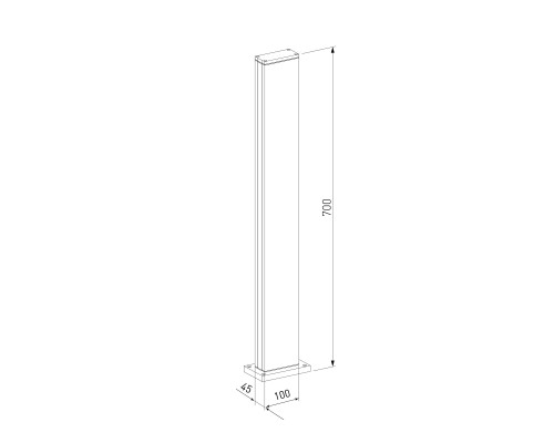 Ландшафтный светильник уличный Flat 3000K чёрный 1538 TECHNO LED черный