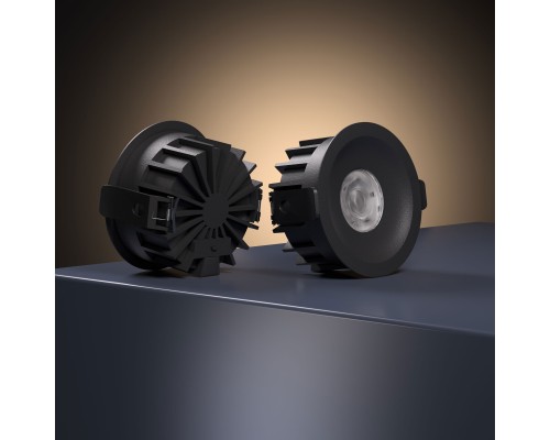 Светильник встраиваемый светодиодный Combi 15W 4000K черный 25068/LED