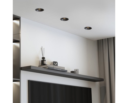 Светильник встраиваемый Punto черный 25016/01